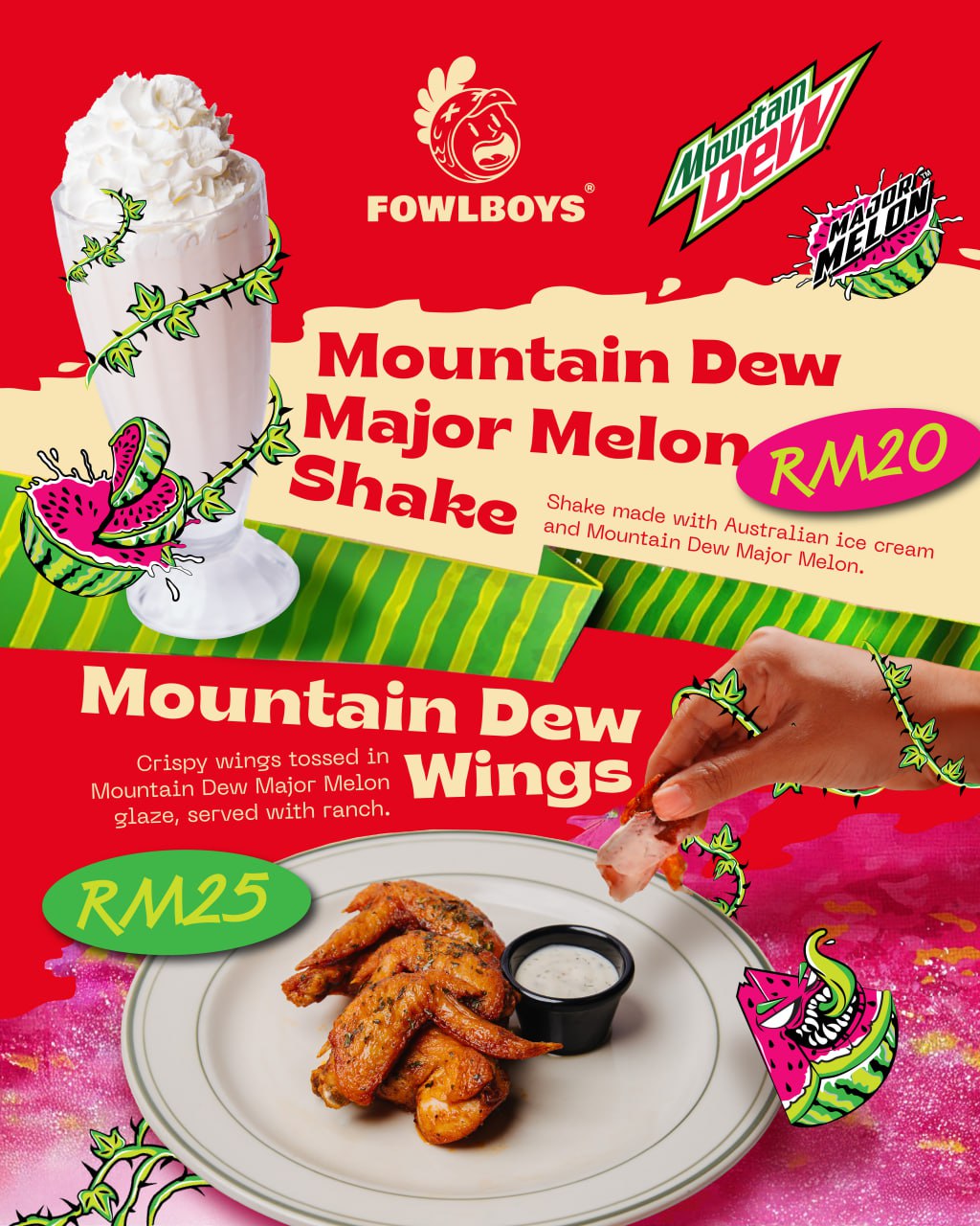 fowlboys × mountain dew — major melon