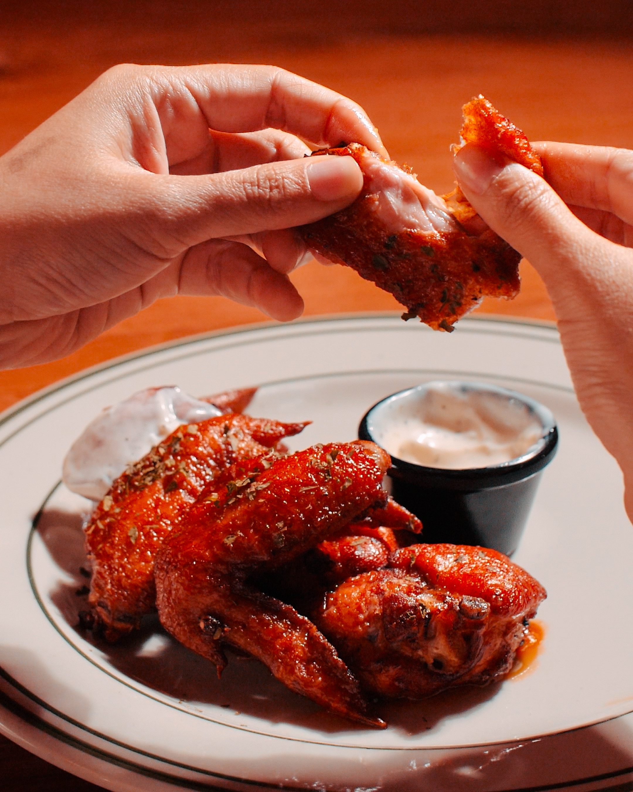 major melon wings · house glaze, ranch