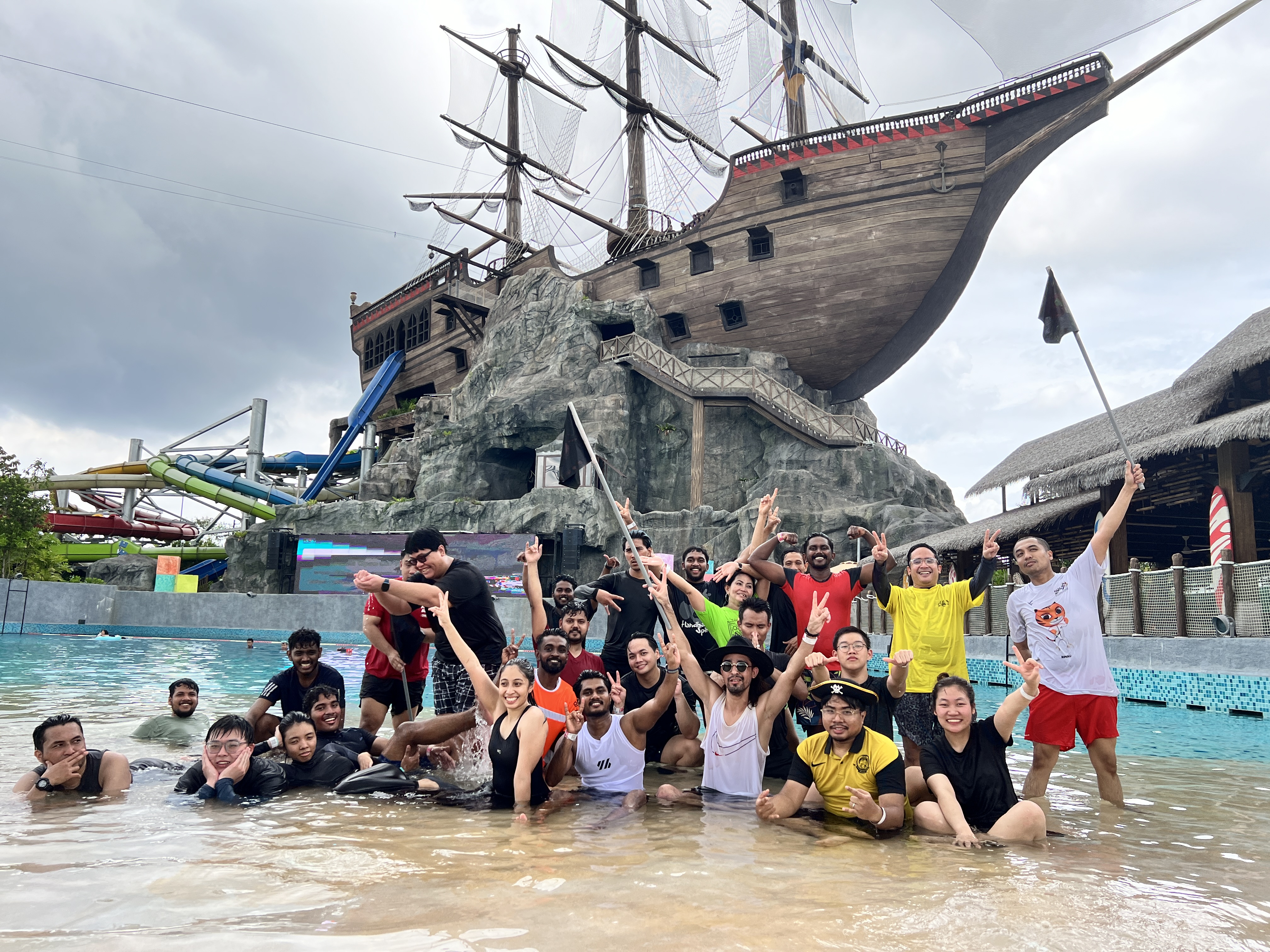 crew, off the clock at splashmania